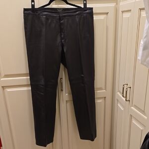 New Frontier Premium Leather Dark Brown Pants Size 14 Vintage 2000's